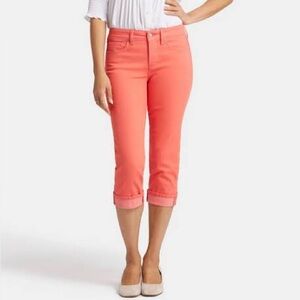 ❤️B1G1 FREE NYDJ slimming straight midrise crops size 12 in fruit punch pink new